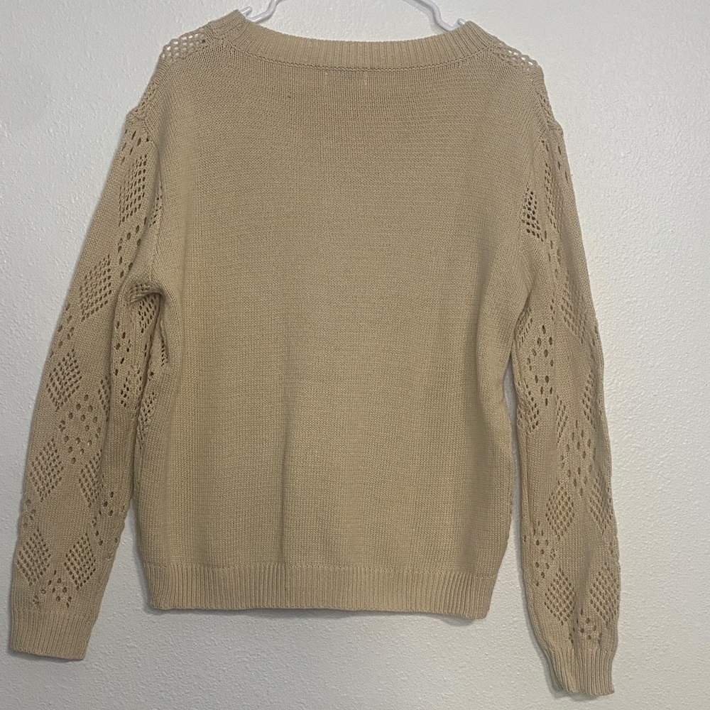 Umgee Beige Diamond Knit Sweater - Picture 4 of 13